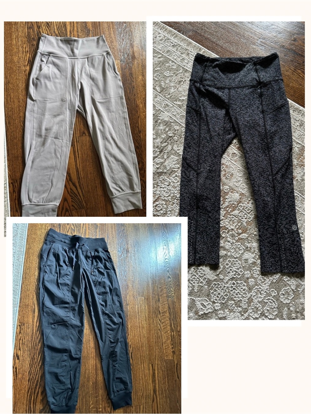 Set of 3 lululemon athletica Gray and Black Women's Leggings & Joggers Bundle